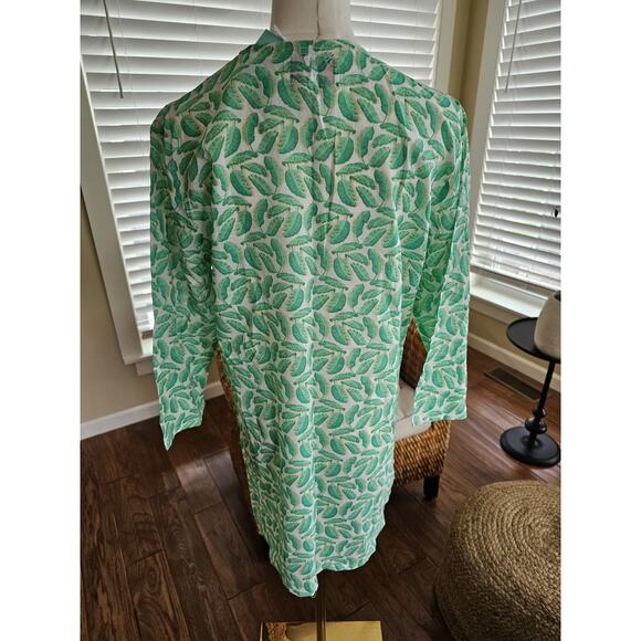 Charleston Shoe Company Tropical Palm Print Tunic Swim Coverup Size L NWT - Picture 5 of 9